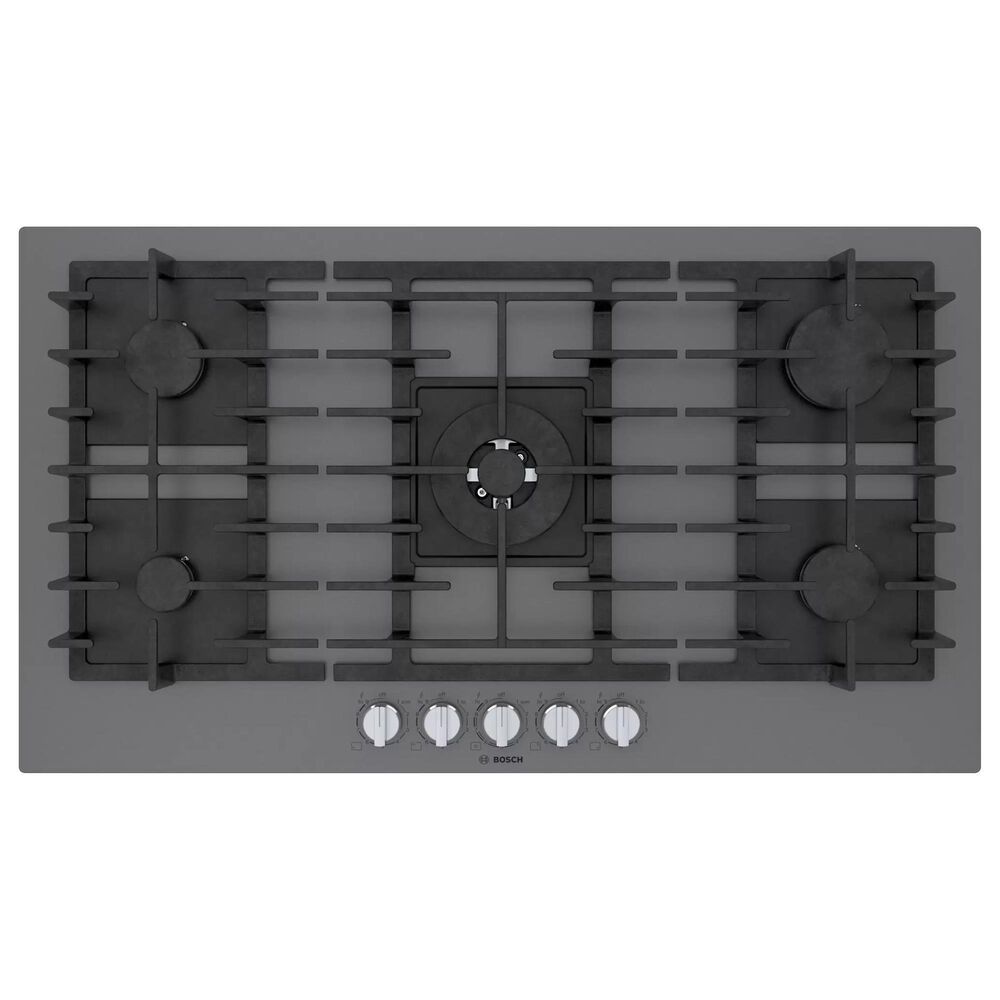 Bosch Benchmark 36" Tempered Glass Gas Cooktop in Dark Silver