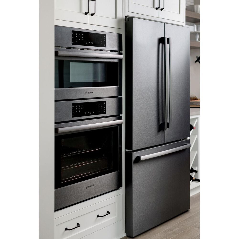 Bosch 36&quot; French Door Bottom Freezer in Black Stainless Steel, , large
