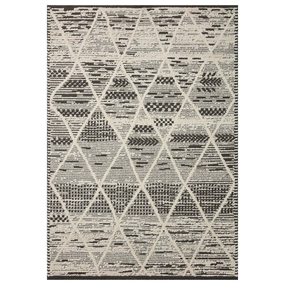 Loloi II Fabian FAB-03 2"7" x 7"6" Charcoal and Ivory Runner, , large