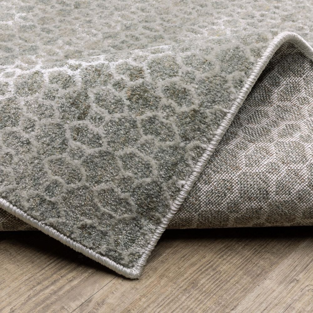 Oriental Weavers Mallory MAL04 Grey and Blue 6&#39;7&quot; x 9&#39;6&quot; Area Rug, , large