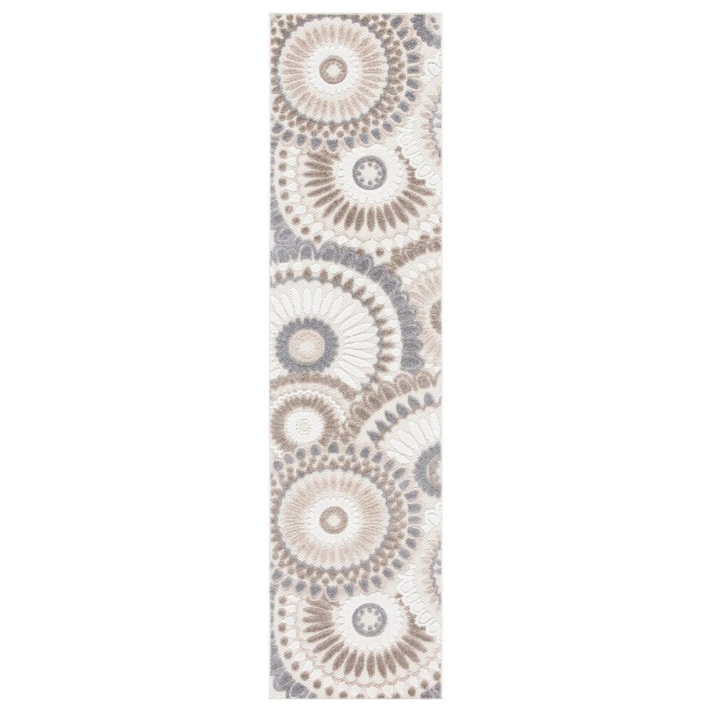Safavieh Cabana CBN382F 2"2" x 9" Grey and Ivory Indoor/Outdoor Performance Runner, , large