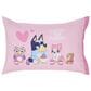 Nojo Baby and Kids Bluey Best Day Ever 4-Piece Toddler Bed Set in Pink, Aqua and Yellow, , large