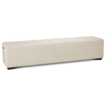 Home Trends & Design D"Orsay 78" Upholstered Linen Bench in Off White, , large