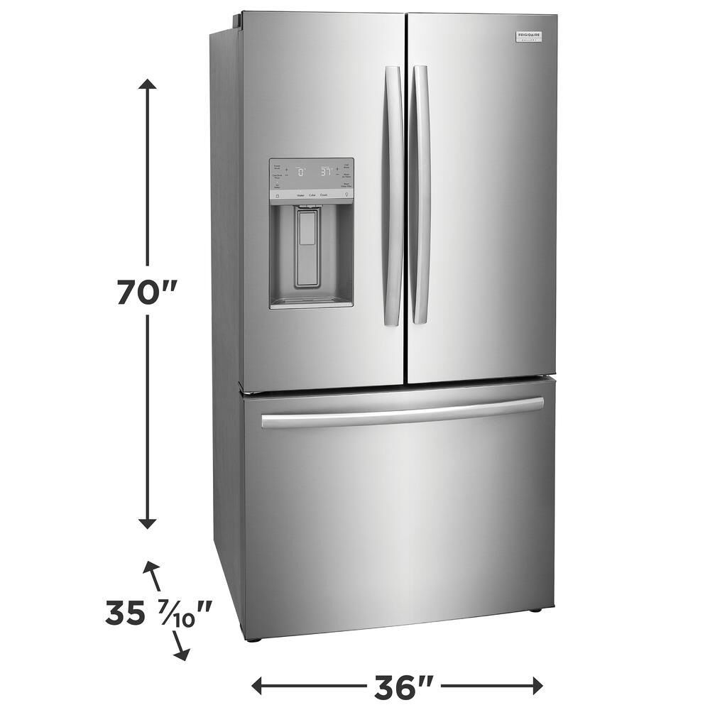 Frigidaire Gallery Gallery 27.8 Cu. Ft. Standard-Depth French Door Refrigerator in Stainless Steel, , large