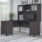 Bush Somerset 60" L-Shaped Desk with Hutch in Storm Gray, , large