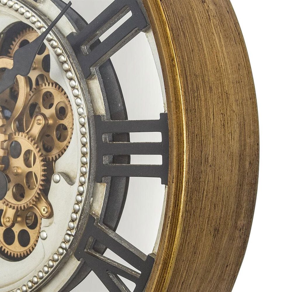 Yosemite Home Decor Gear Wall Clock in Gold, Silver and Black, , large