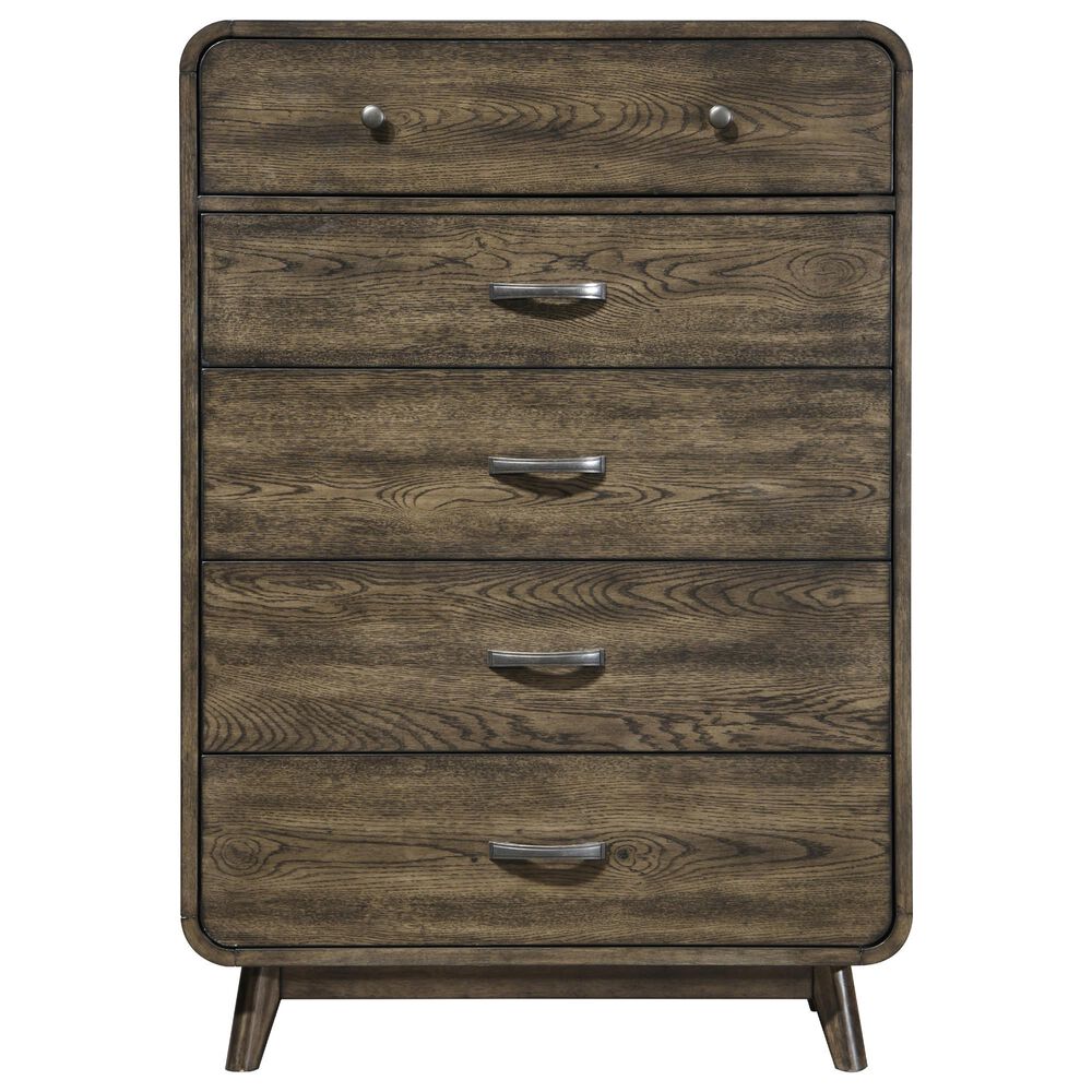 New Heritage Design Rex 5-Drawer Chest in Walnut, , large