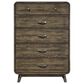 New Heritage Design Rex 5-Drawer Chest in Walnut, , large