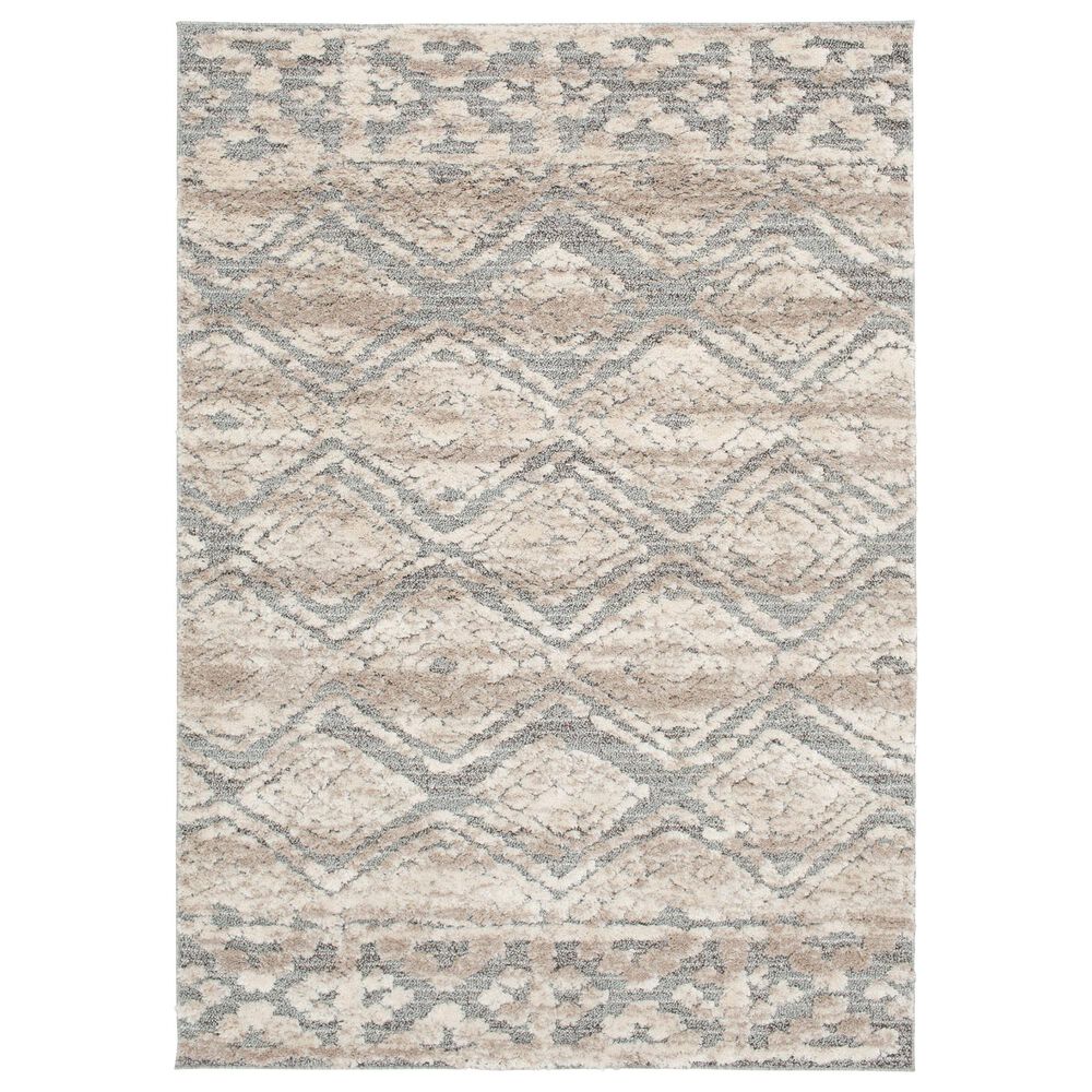 Central Oriental House Knox 5" x 7"3" Dark Grey and Light Grey Area Rug, , large