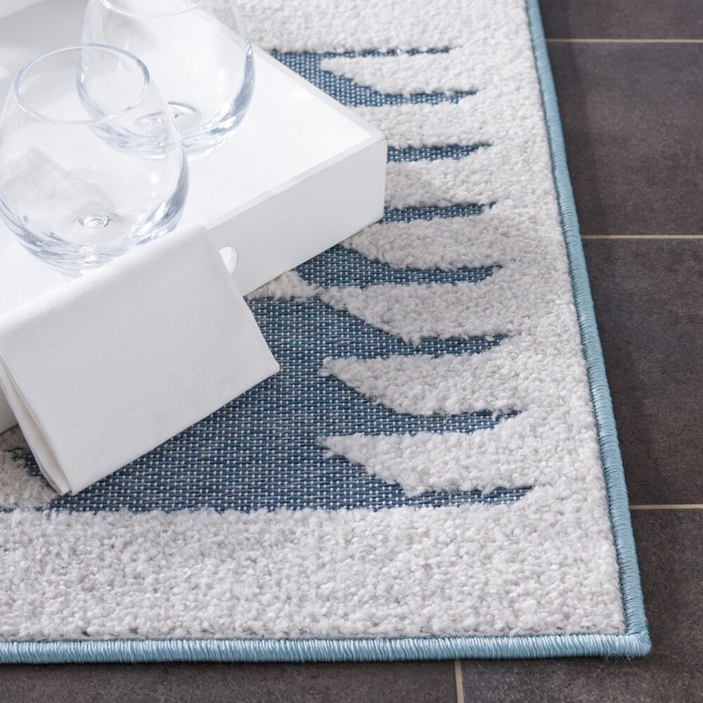 Safavieh Sarasota 4&#39;5&quot; x 6&#39;5&quot; Light Blue and Grey Indoor/Outdoor Area Rug, , large
