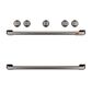 Cafe Handle and 5 Knob Kit for Freestanding Range in Brushed Black, , large