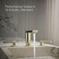Kohler Composed Widespread Bathroom Sink Faucet in Vibrant French Gold, , large