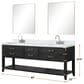 Lexora Home Norwalk 84" Double Bathroom Vanity in White Oak with White Cultured Marble Top and Rectangular Sinks, , large