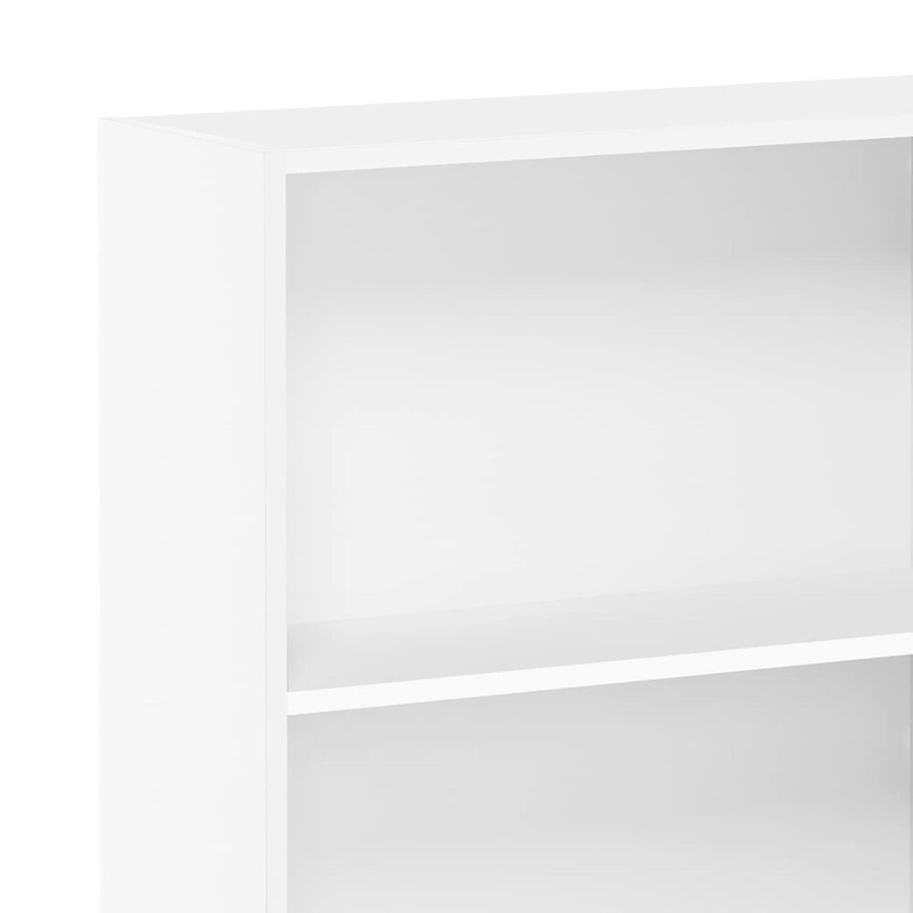 HOMLUX 3-Tier Display Bookshelf with Adjustable Shelves in White, , large
