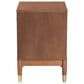 Baxton Studio Mandolin 2-Drawer Nightstand in Ash Walnut and Gold, , large