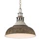 Golden Lighting Kinsley 1-Light Large Pendant with Antique Rust Shade in Aged Galvanized Steel, , large