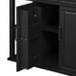 HOMLUX 47" Kitchen Island with Extendable Dining Table in Black and Natural, , large