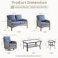 HOMLUX 7-Piece Patio Conversation Set in Denim Blue, , large