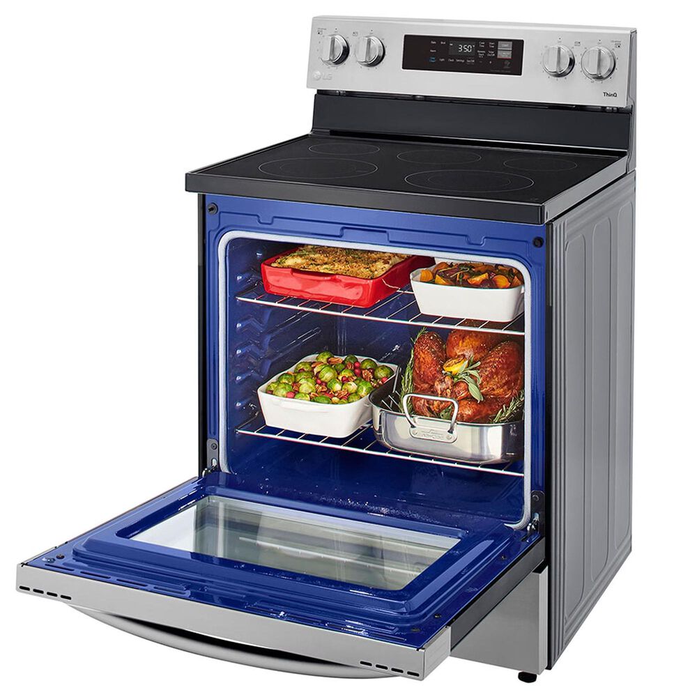 LG 6.3 cu ft. Smart Wi-Fi Enabled Electric Range with EasyClean in Stainless Steel, , large