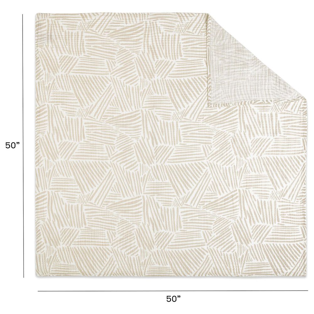 Babyletto Terrazzo Muslin Swaddle in White, , large