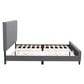 CorLiving Twin Upholstered Platform Bed in Gray, , large