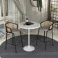 Leisuremod Verve 36" Round Bar Height Dining Table with Resin Top in White - Table Only, , large