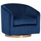 37B Hazel Swivel Lounge Chair in Navy Blue Sky Velvet, , large