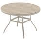 Hearth and Haven Outdoor 41" Round Dining Table with Umbrella Hole in Sandstone - Table Only, , large