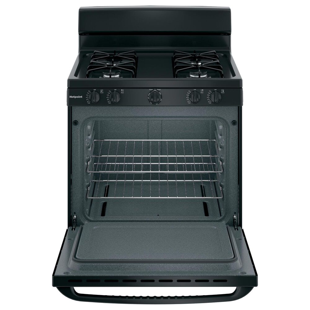 Hotpoint 30" Free-Standing Gas Range in Black, , large