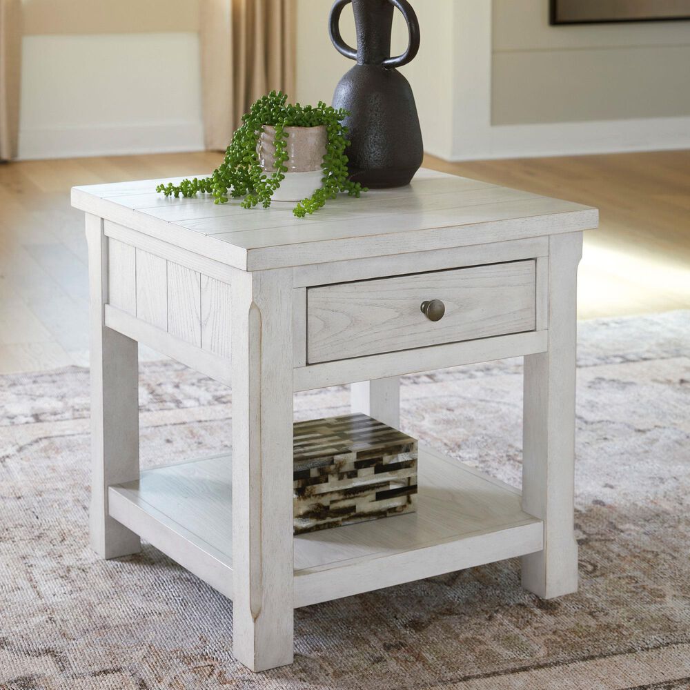 Ashley Robbinsdale Square End Table in Antique White, , large