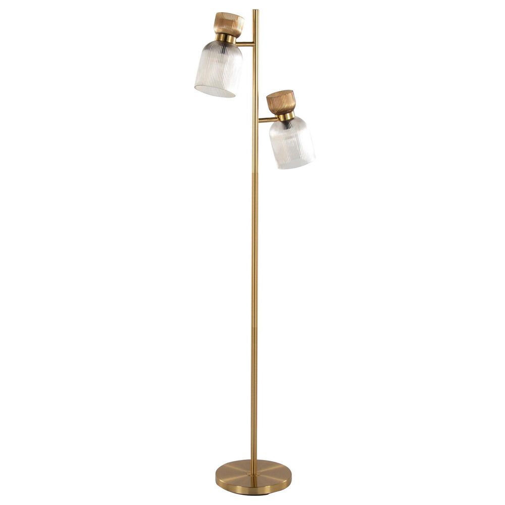 Grandview Gallery Marcel Metal Floor Lamp in Gold, , large