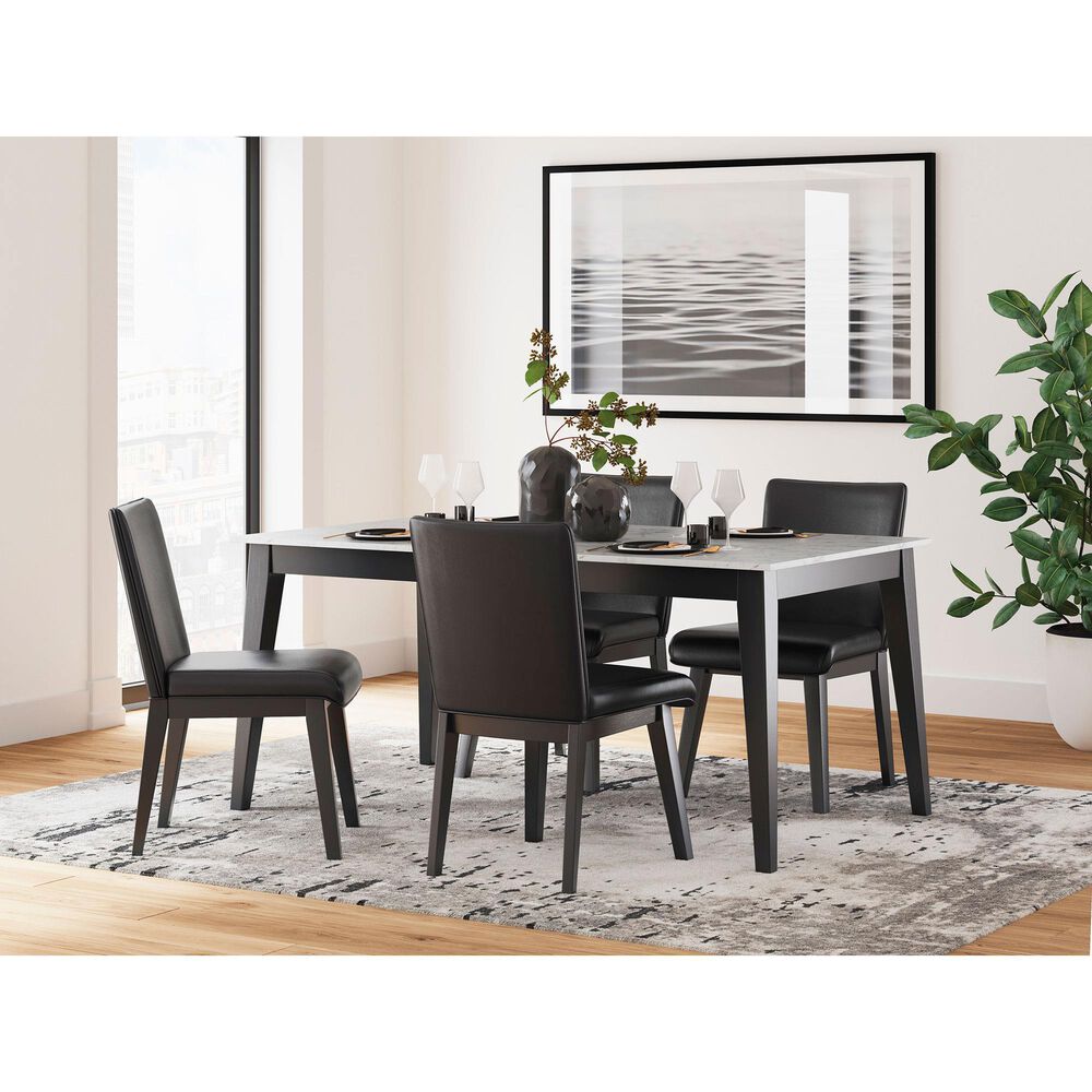 Ashley Jettaya Dining Table in Black and White - Table Only, , large