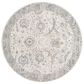 Surya Dresden White, Medium Gray, Gray, Light Slate, Denim and Mustard 7"10" Round Area Rug, , large