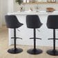 LumiSource Diana Adjustable Barstool with Black Faux Leather Upholstery in Black (Set of 2), , large