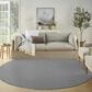 Nourison Courtyard Ivory and Blue 8" Round Indoor/Outdoor Area Rug, , large