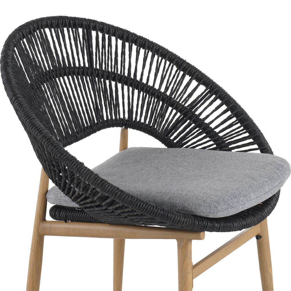 Hearth and Haven Cyril Outdoor Dining Chair in Gray (Set of 2), , large