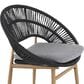 Hearth and Haven Cyril Outdoor Dining Chair in Gray (Set of 2), , large