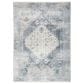 Nourison Astra Machine Washable 9" x 12" Blue and Ivory Area Rug, , large