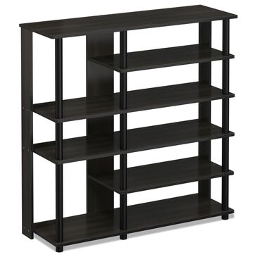 Noviland 6-Tier Shoe Rack in Espresso and Black, , large