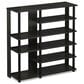 Noviland 6-Tier Shoe Rack in Espresso and Black, , large