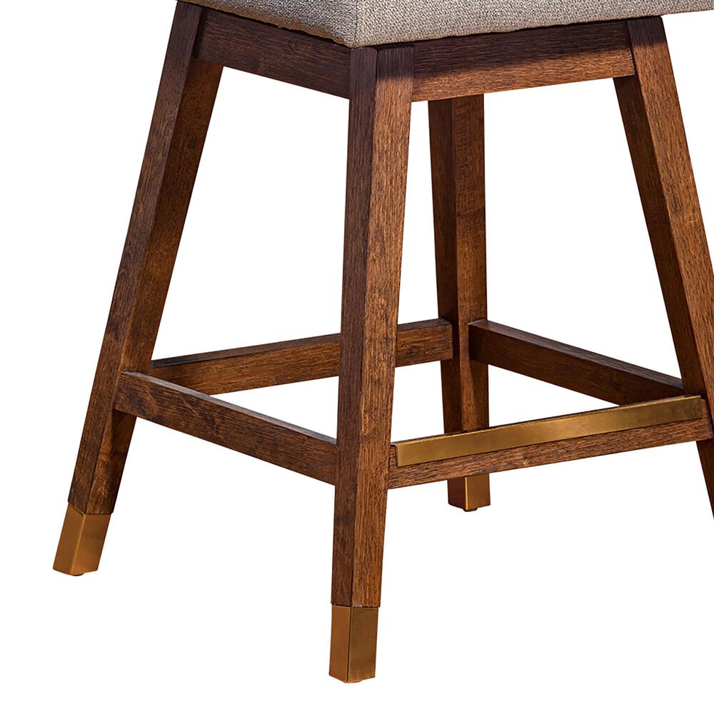 Blue River Stancoste 26&quot; Swivel Counter Stool in Brown Oak, , large