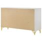 Pacific Landing Lucia 6-Drawer Dresser in White and Gold, , large