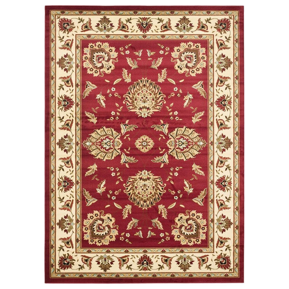 Safavieh Lyndhurst LNH555 8"9" x 12" Red and Ivory Area Rug, , large