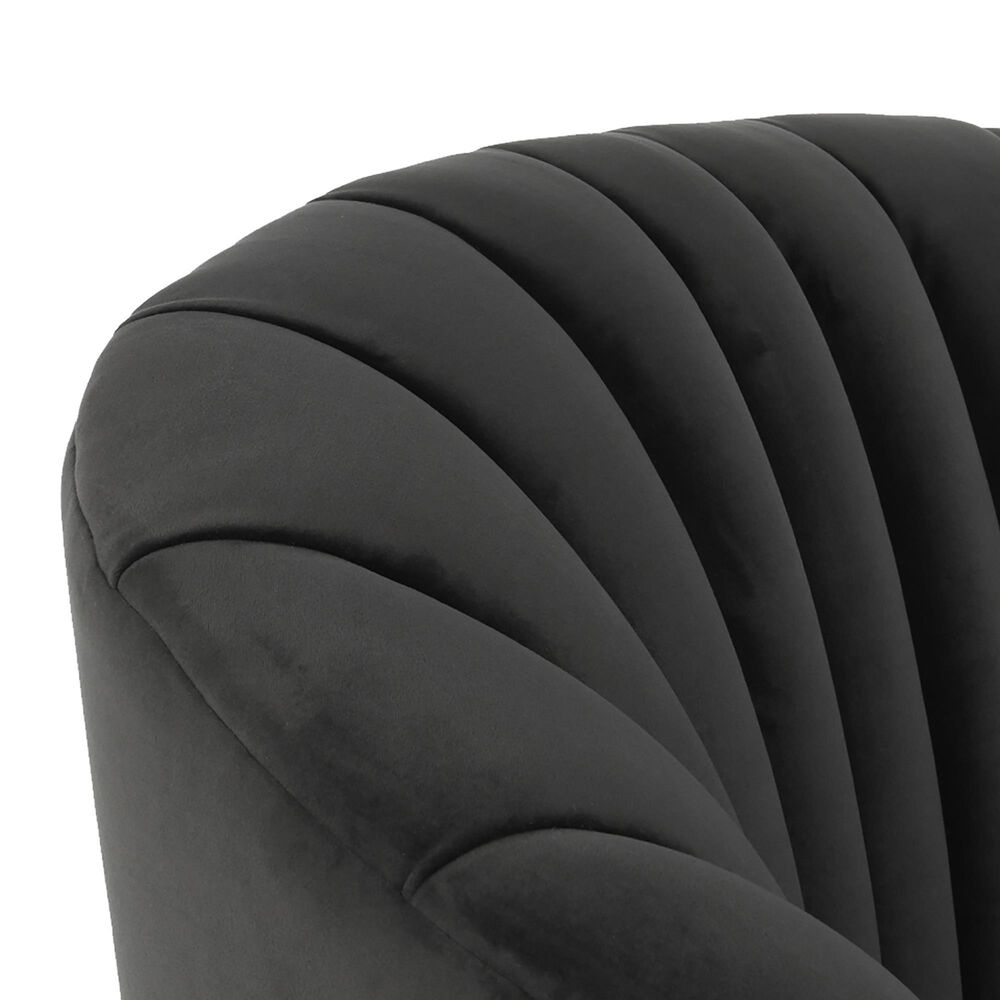Classic Home Arline Swivel Accent Chair in Gray, , large