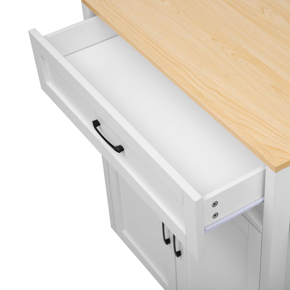 HOMLUX 83" Kitchen Island in White, , large