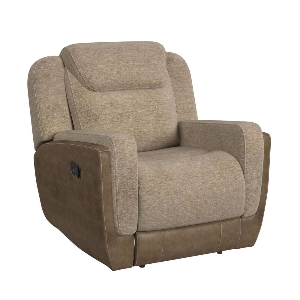 Mayberry Hill Hornet Manual Glider Recliner in Rancho Beige, , large