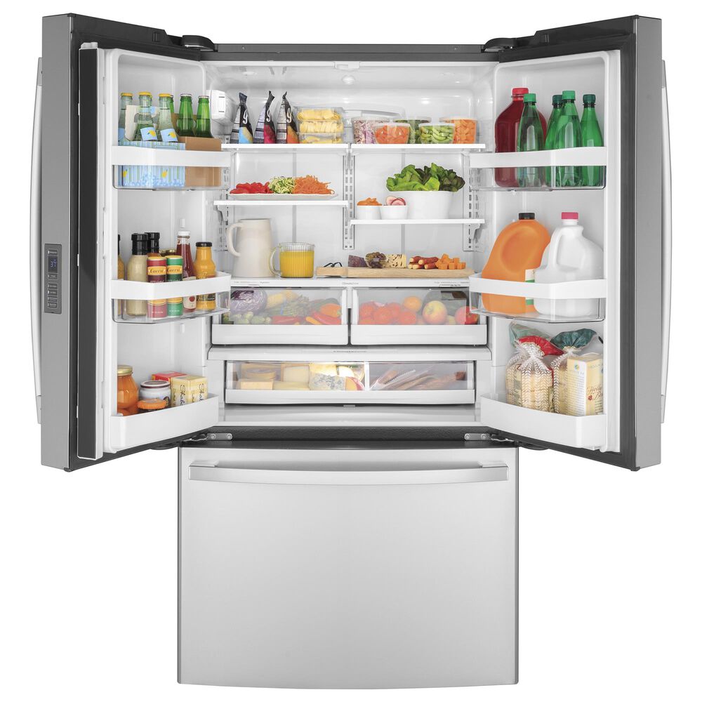 GE Appliances 23.1 Cu. Ft. Counter Depth French Door Refrigerator in Stainless Steel, , large