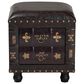 Baxton Studio Charlier Storage Ottoman with Book Spine Drawer in Dark Brown, , large
