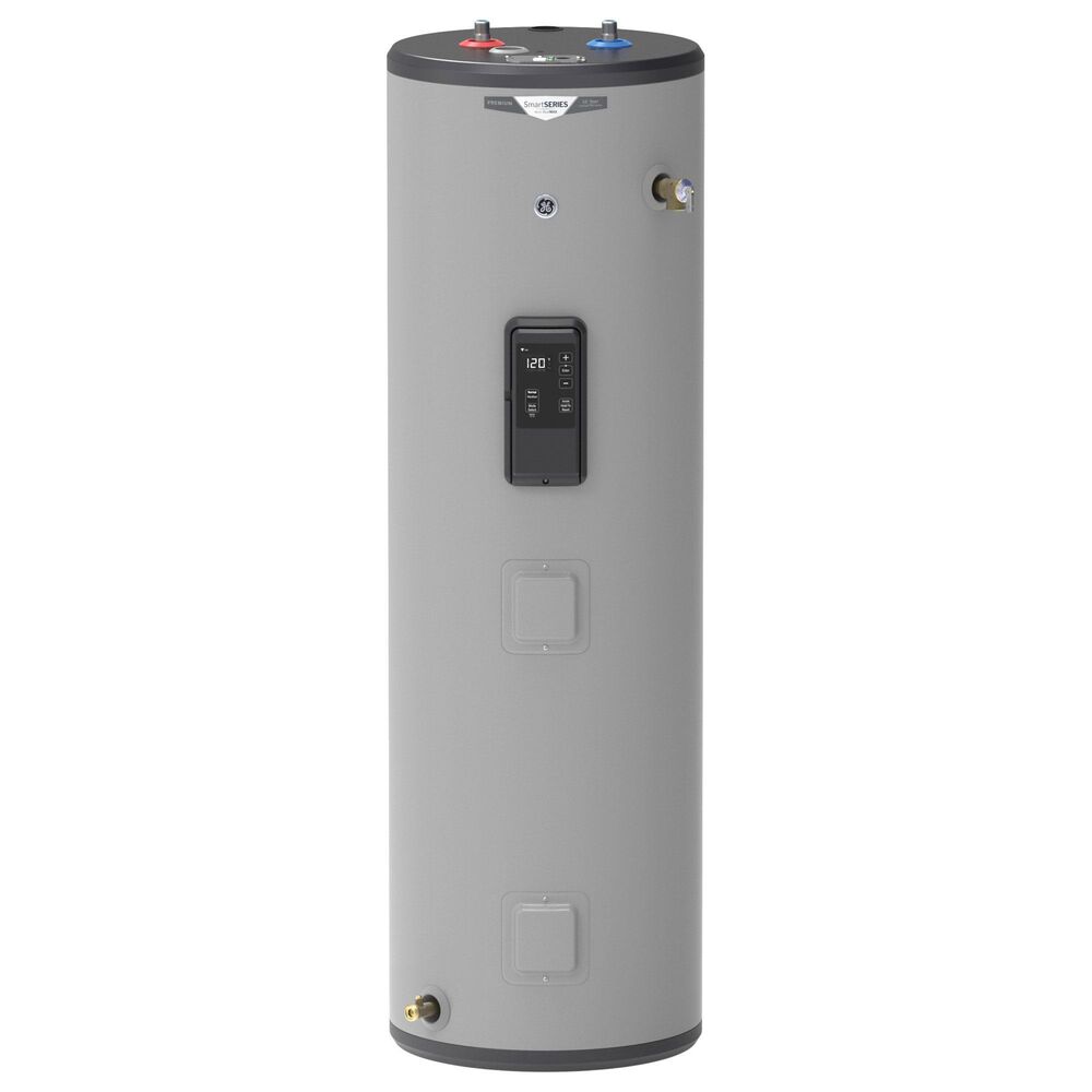 GE Appliances 40-Gallon Smart Tall Electric Water Heater in Gray, , large