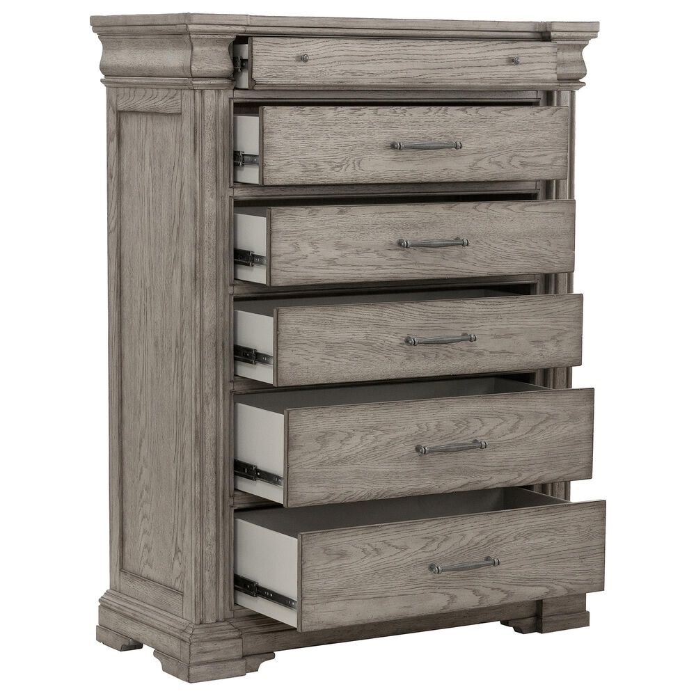 Chapel Hill Madison Ridge 5-Piece Queen Storage Bedroom Set in Bluff Gray, , large